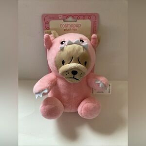 Valentines Love Pink Dexypaw Pug  Dog Toy  8 ” Crinkle & Squeaky